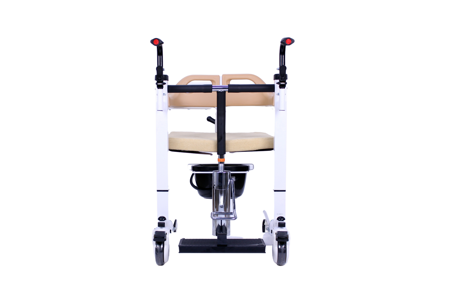 Commode transport chair, hydraulic lift wheelchair to transfer patient